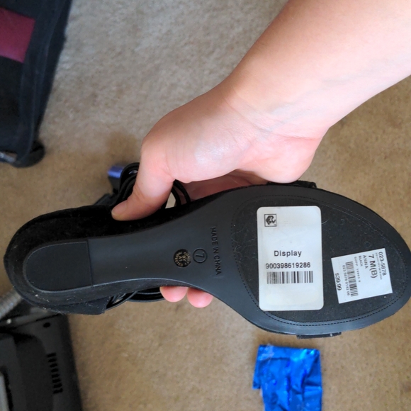 a.n.a Black Wedge Sandals - Picture 6 of 6